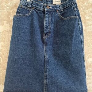 Vintage 80s Calvin Klein Denim pencil skirt
